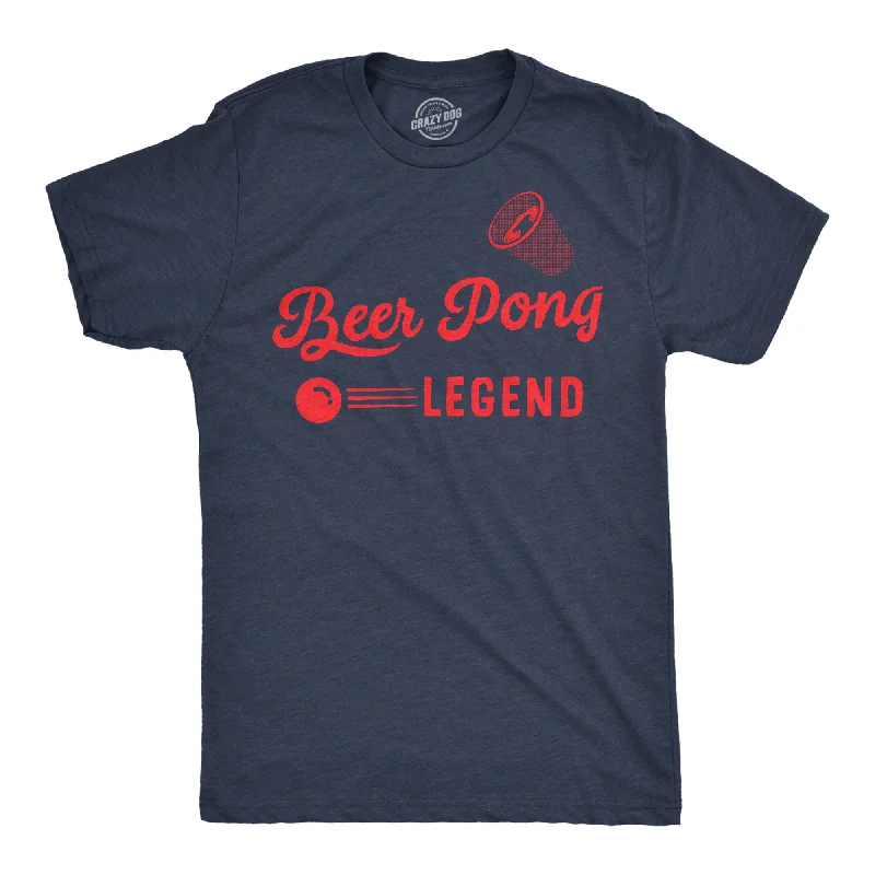 men's luxury plaid shirts -Beer Pong Legend Men's T Shirt