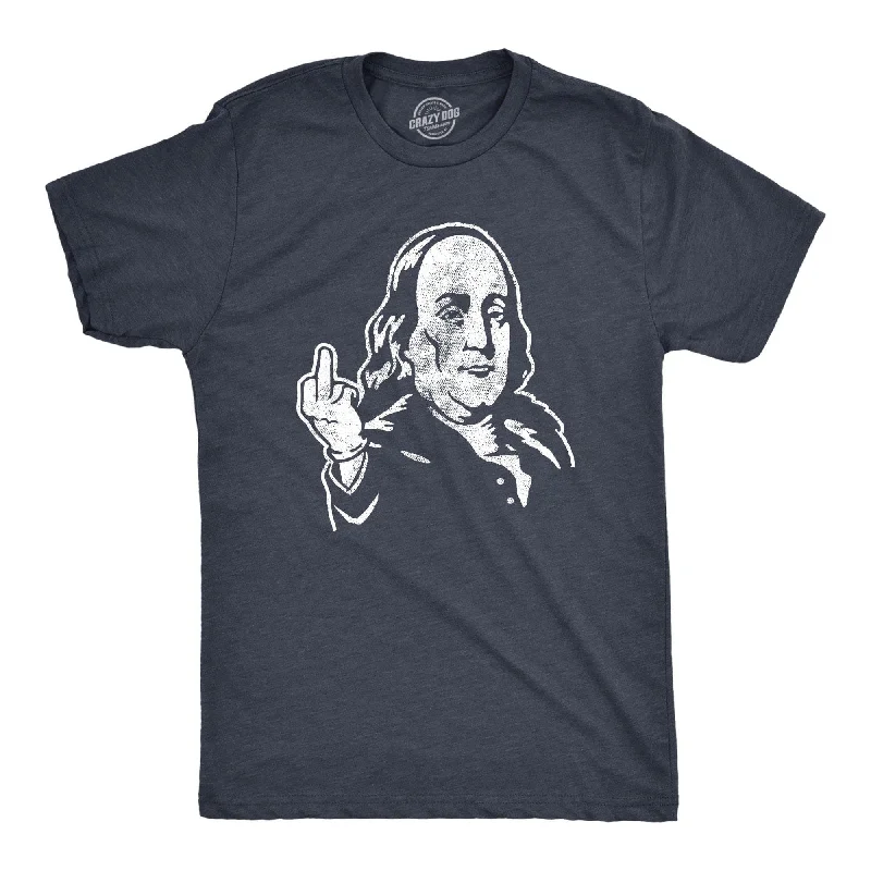 men's bold color shirts -Benjamin Franklin Middle Finger Men's T Shirt