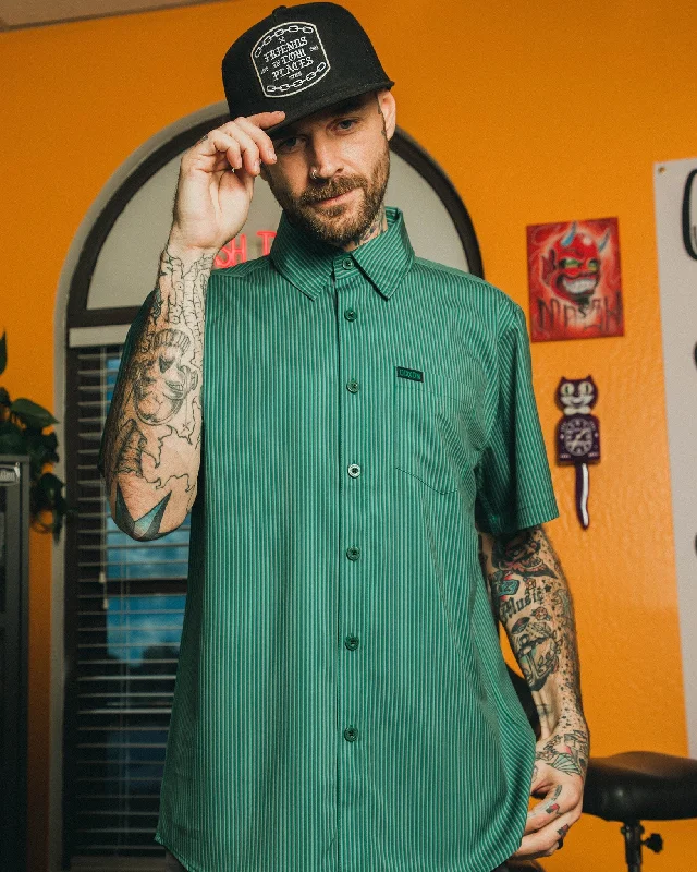 men's long sleeve button-up shirts -Benny TS Party Shirt - Green