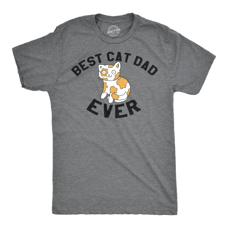 men's beige shirts -Best Cat Dad Men's T Shirt