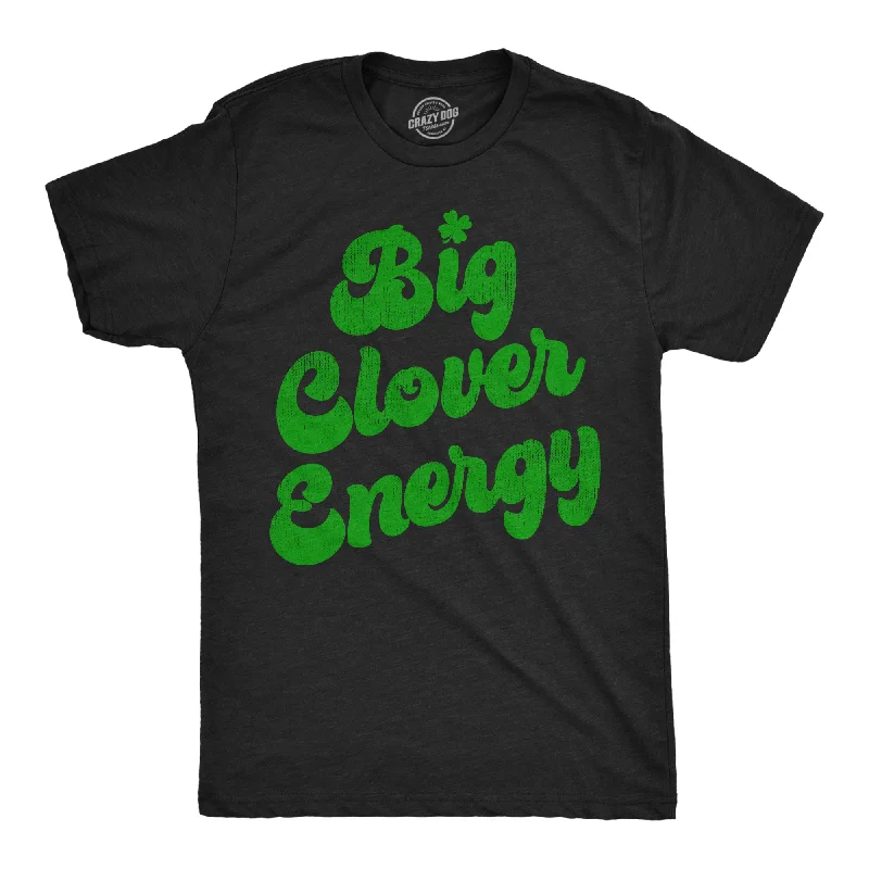 men's short sleeve button-down shirts -Big Clover Energy Men's T Shirt