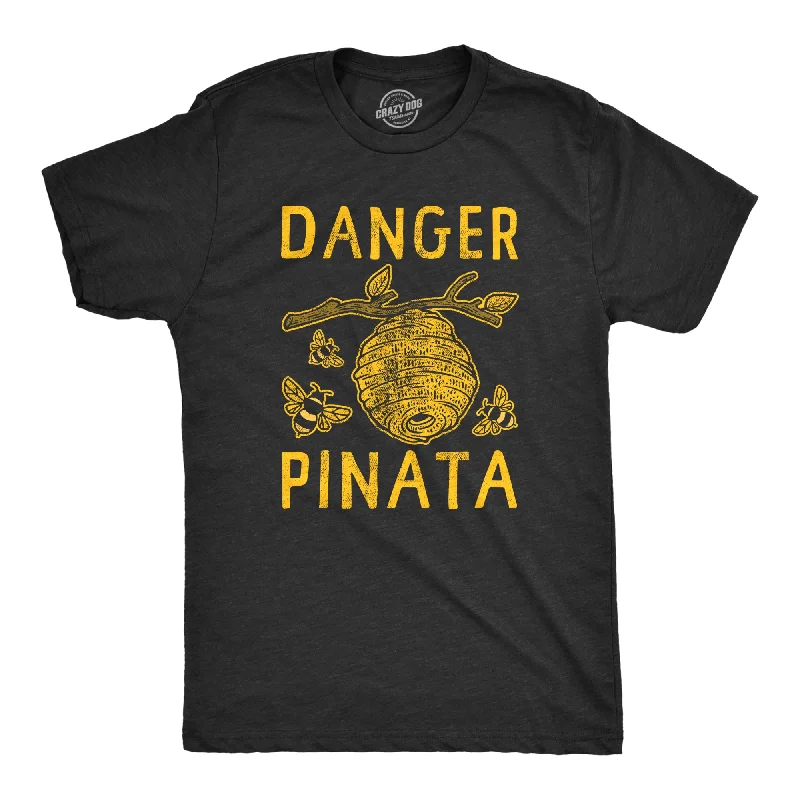 men's casual shirts with pockets -Danger Pinata Men's T Shirt