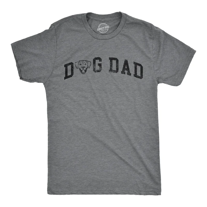 men's shirts with geometric prints -Dog Dad Lab Men's T Shirt