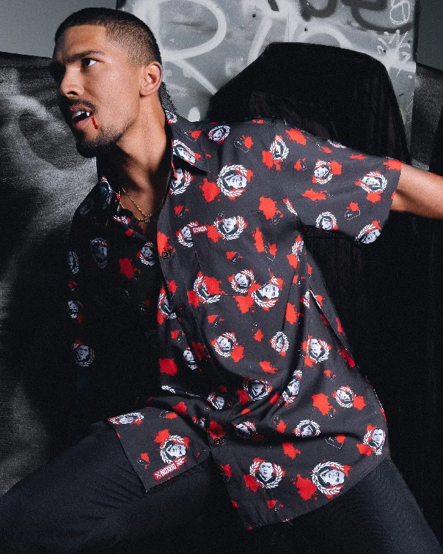 men's bold print shirts -Dracula Party Shirt