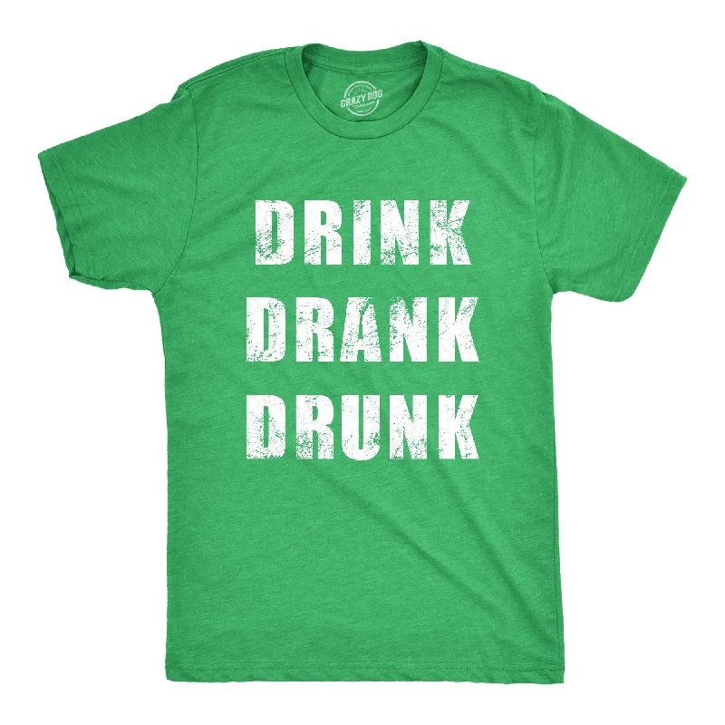 casual men's shirts for parties -Drink Drank Drunk Men's T Shirt