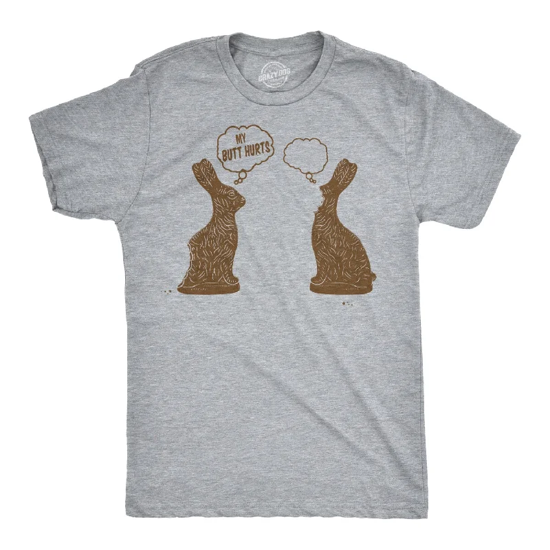 best men's shirts for work attire -Faceless Chocolate Bunny Men's T Shirt