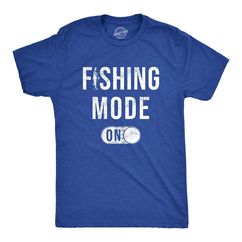 men's shirts for formal parties -Fishing Mode On Men's T Shirt