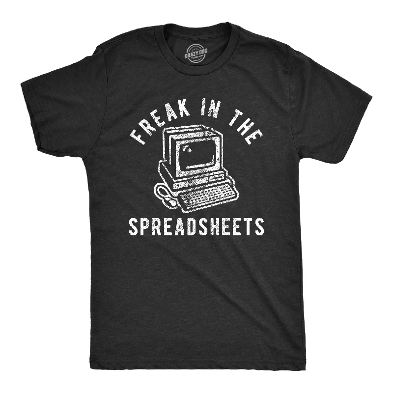 men's shirts with modern patterns -Freak In The Spreadsheets Men's T Shirt