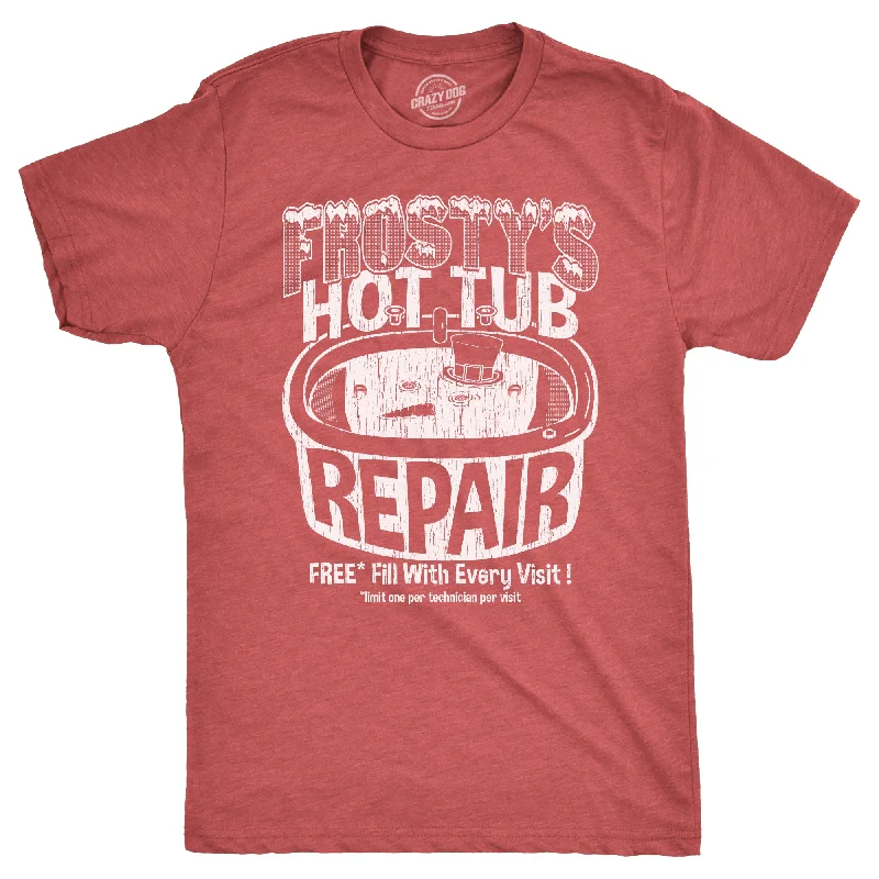 men's fitted button-down shirts -Frostys Hot Tub Repair Men's T Shirt