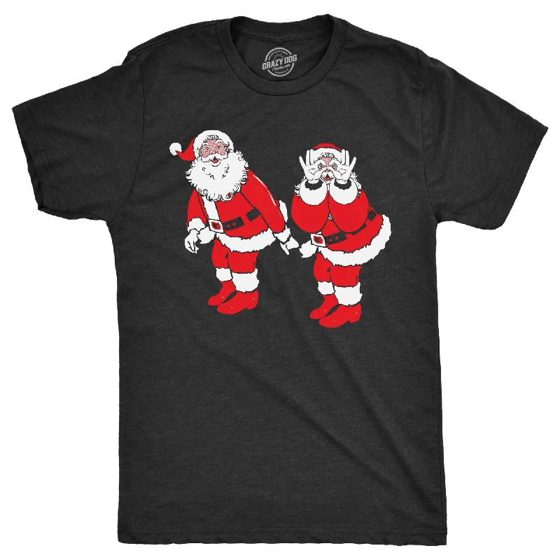 stylish men's dress shirts for winter -Griddy Dance Santa Men's T Shirt