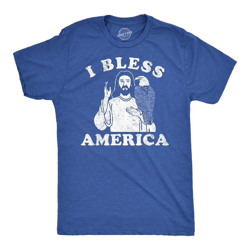 men's custom shirts -I Bless America Men's T Shirt