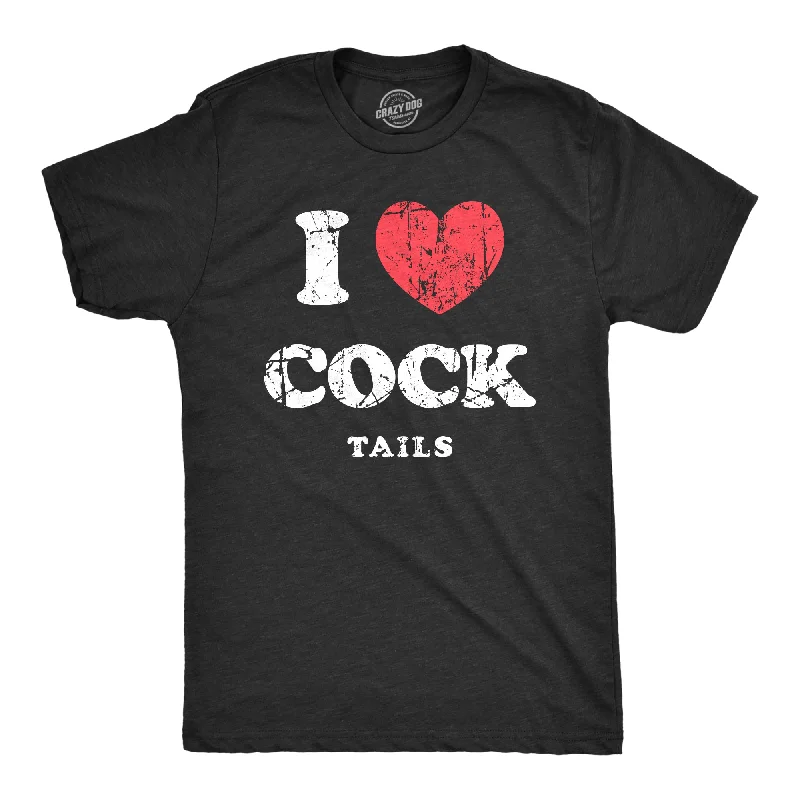 patterned shirts for men -I Heart Cock Tails Men's T Shirt