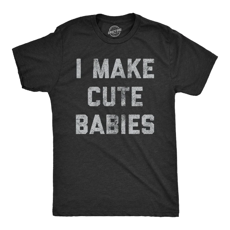 men's linen shirts -Make Cute Babies Men's T Shirt