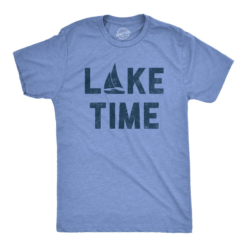 men's formal shirts for business meetings -Lake Time Men's T Shirt