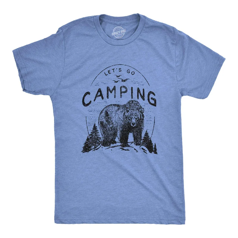 men's business casual shirts -Let's Go Camping Men's T Shirt