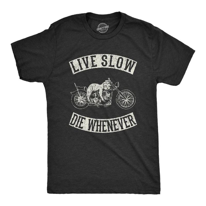 men's short sleeve shirts -Live Slow Die Whenever Men's T Shirt