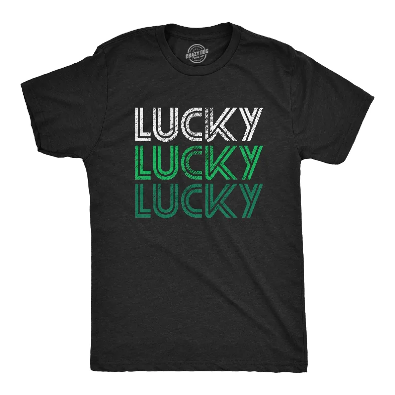 men's polo shirts -Lucky Lucky Lucky Men's T Shirt