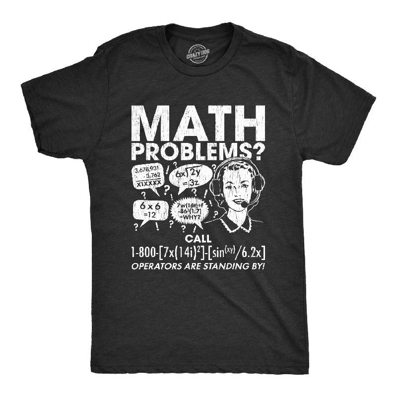 men's shirts for winter -Math Problems? Men's T Shirt