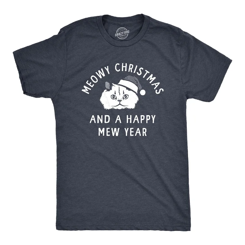 men's checked shirts -Meowy Christmas Men's T Shirt