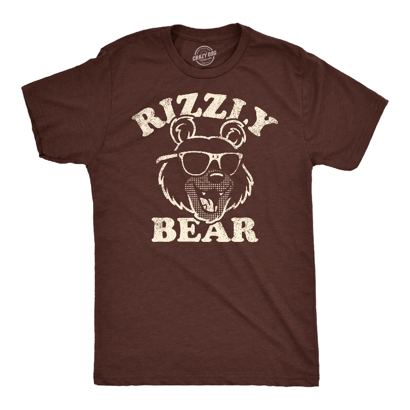 men's plaid shirts -Rizzly Bear Men's T Shirt