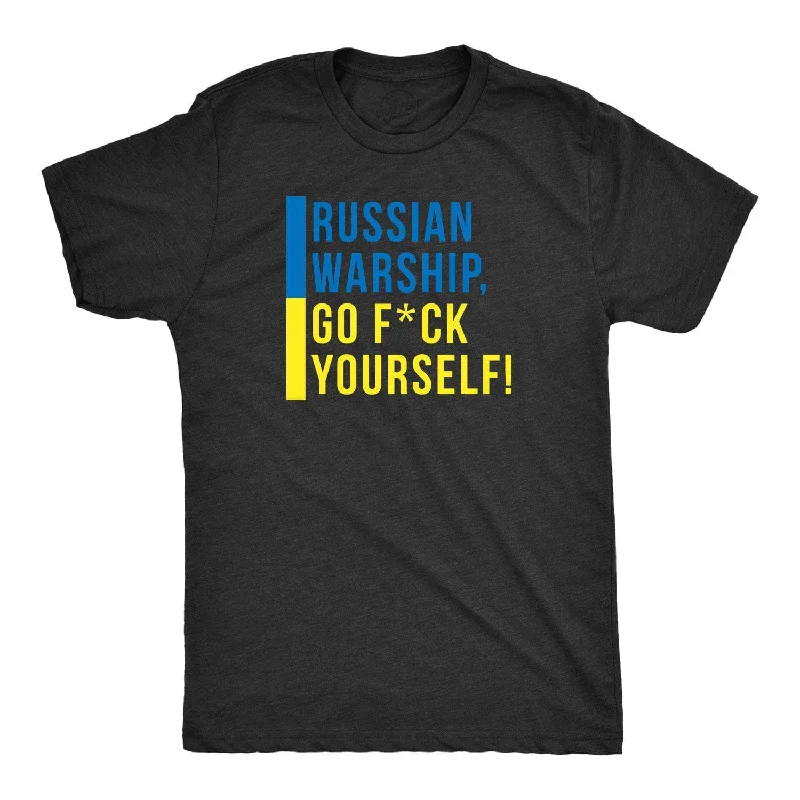 men's casual wear shirts -Russian Warship, Go Fuck Yourself Men's T Shirt