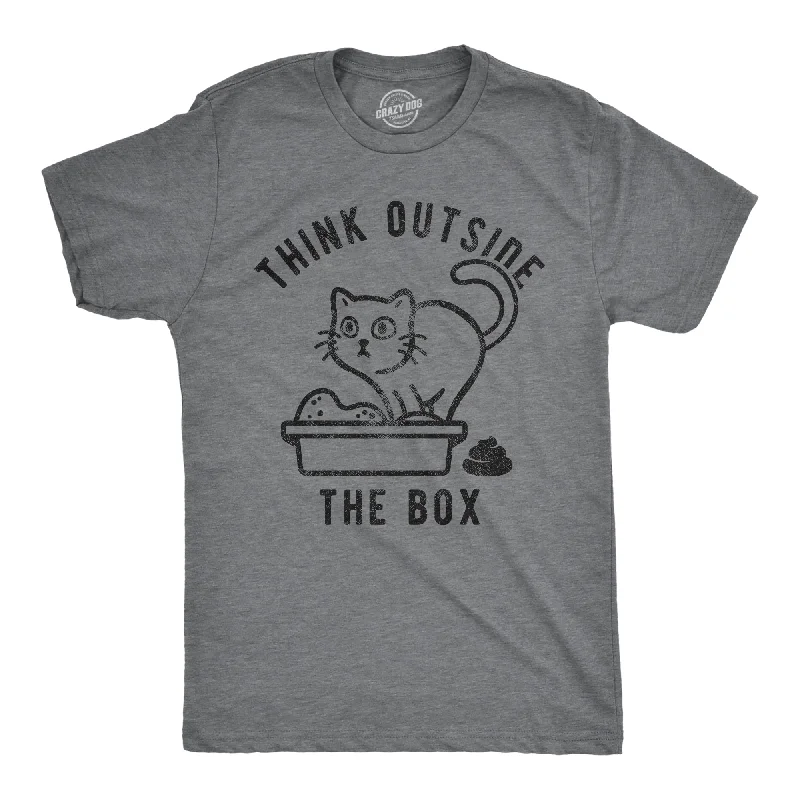 men's formal shirts for gala events -Think Outside The Litter Box Men's T Shirt