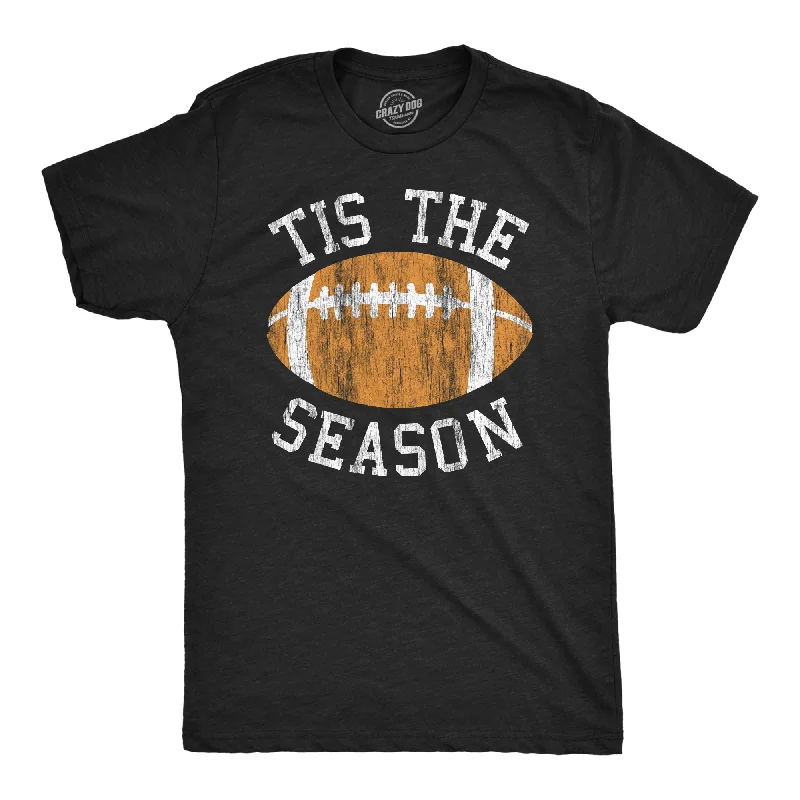 men's cotton shirts -Tis The Season Football Men's T Shirt