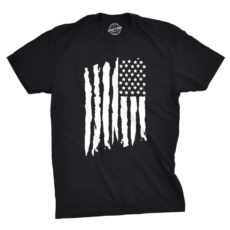 men's shirts for holiday parties -Vertical Grunge Flag Men's T Shirt