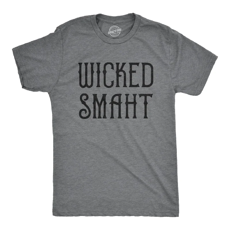 men's trendy short sleeve shirts -Wicked Smaht Men's T Shirt